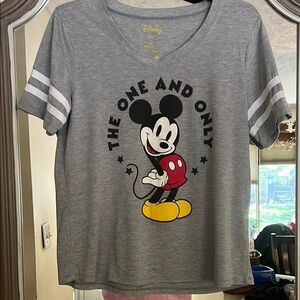 Disney Gray Mickey Mouse Classic Short Sleeve Tee